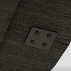 HOMCOM - Table à manger ronde 47 po avec base à piédestal cannelé pour 4-6 personnes - grain de bois noir-Matériau : Panneau de particules, MDF 