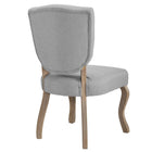 Modway - Array Fauteuil d’appoint de salle à manger Ensemble de 2 - Gris clair-Pattes de sabre en bois usées
