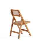 Manhattan Comfort - Lot de 4 chaises pliantes de salle à manger Pullman 46 cm style industriel chic - Nature-Livré chez vous entièrement assemblé Aucun assemblage requis