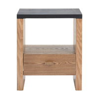 Zuo - Natt Table d’appoint - Noir-Placage de bois raffiné avec fini naturel élégant