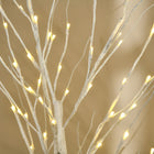 HOMCOM - Arbre de bouleau artificiel lumineux 5 pi avec 96 LED blanc chaud - blanc-Convient pour l'intérieur et l'extérieur couvert, y compris la maison, les fêtes, les mariages, le patio, etc