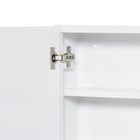 Kleankin - Armoire avec miroir, portes et étagère - blanc-Couleur : Blanc   