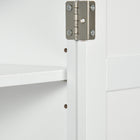 kleankin - Armoire murale de salle de bain avec étagères réglables - blanc-La surface est peinte, lisse et facile à nettoyer