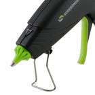 Surebonder - Pistolet à colle chaude à arrêt automatique série Ultra - Pleine grandeur - Double température - 60 watts-Les caractéristiques de sécurité comprennent une technologie d'arrêt automatique après 30 minutes de non-utilisation, une buse isolée, un fusible de sécurité, une béquille métallique pliable et des ailettes latérales qui empêchent le refoulement de colle lorsque le pistolet est posé à plat