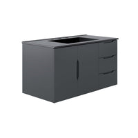 Modway - Vitality 36" Vanette de salle de bain - Gris Noir-Vanité de salle de bain moderne