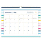 At A Glance - Calendrier mural standard 2026-2027 - 15 po H x 12 po l - rayures joyeuses - bilingue-Format des pages : 11 7/8 po H x 14 7/8 po l