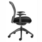 Nightingale - MXO Chaise de conférence à dossier moyen - Noir-Mécanisme d'inclinaison pivotant avec réglage de la hauteur par vérin à gaz et contrôle de tension prédéfini