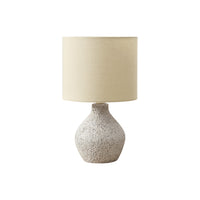 Monarch Specialties - Luminaire - 16 po H Lampe De Table - Résine Beige - Abat-Jour Beige - Contemporain-Cette élégante lampe de table de 16 pouces de haut est dotée d'une base en résine beige mouchetée et d'un abat-jour beige coordonné en lin-polyester et convient parfaitement pour rehausser l'ambiance d'un salon, d'une chambre à coucher ou d'un bureau contemporain
