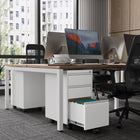 Ceha - Piètement mobile, série MDG, tiroirs boîte-boîte-classeur, blanc signalisation-Gain de place : Empreinte compacte s'intégrant parfaitement sous les bureaux ou dans les espaces de travail.