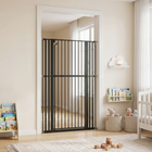 PawHut - Barrière pour animaux extra haute 63 po, barrière de sécurité bébé réglable 30-41 po l-Largeur réglable de 30 à 41 po convient à la plupart des portes standards
