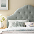 Modway - Sovereign Tissu rembourré Tête de lit Queen, Gris-Rembourré de mousse