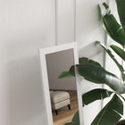 HOMCOM - Miroir pleine longueur - 14,6 po l x 61,8 po H - blanc-Finition couleur unie qui s’intègre facilement dans votre chambre, salon ou couloir 