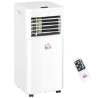 HOMCOM - Climatiseur silencieux 8000 BTU avec télécommande - blanc-8000 BTU refroidit instantanément, convient pour 215-344 pi² 