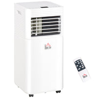 HOMCOM - Climatiseur silencieux 8000 BTU avec télécommande - blanc-8000 BTU refroidit instantanément, convient pour 215-344 pi² 