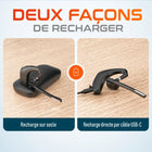 Delton - Casque d'ordinateur Bluetooth sans fil 95X avec réduction de bruit, compatible MS Teams, noir-Sa conception profilée assure un ajustement confortable, s'adaptant à la forme unique de la tête et des oreilles de l'utilisateur pour un port prolongé sans inconfort.