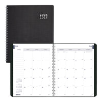 Blueline - Agenda Scolaire Mensuel - 11 po H x 8 1/2 po l - Noir - Anglais-14 mois, de juillet à août