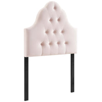 Modway - Sovereign Touffe de diamant Performance Velvet Tête de lit jumelée, Rose-Tête de lit jumelée luxueuse