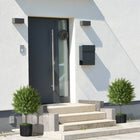 HOMCOM - Plantes artificielles décoratives 21,7 po pour la maison - vert - lot de 2-Comprend de la fausse herbe, de la mousse et du ciment pour une stabilité réaliste 