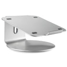 ShoppingAll - Support ergonomique pour ordinateur portable avec base pivotante à 360° Argent-La conception en acier aluminium lisse, durable et de qualité supérieure s'adapte à la plupart des surfaces et des appareils (en particulier vos macbooks). Nous l'avons conçu pour faire passer votre bureau à la maison ou au bureau au niveau supérieur ! La couleur est complémentaire à votre bureau et embellit votre bureau.