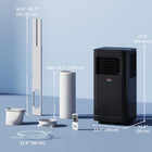 HOMCOM climatiseur portable 8000 BTU pour pièce jusqu’à 344 pi² - noir-Mode sommeil et minuterie 24 heures pour un repos paisible 