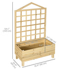 Outsunny - jardinière surélevée pour plantes d’extérieur-Recouvert d'une peinture protectrice pour une utilisation en extérieur
