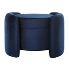 Modway - Nebula Velours Performance Rembourré Ottoman - Bleu Minuit-6