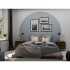 Manhattan Comfort - Rockefeller Table de Nuit 2 Tiroirs Style Mid-Century Modern 51 cm - Marron - Lot de 2-Choisissez le design de votre poignée lorsque le produit est chez vous Option pour une poignée découpée ou un look affleurant