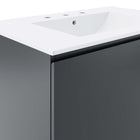 Modway - Bryn Fixation murale de 30" Vanette de salle de bain - Gris blanc-Assemblée requise