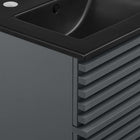Modway - Render Fixation murale de 18" Vanette de salle de bain - Gris Noir-Matchs non inclus
