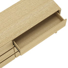 Manhattan Comfort - Linda 72" Moderne Commode Double à 6 Tiroirs - Chêne Naturel-Design de tiroir épuré à façade plane pour une esthétique minimaliste et contemporaine