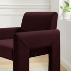 Modway - Daven Cuir végane Fauteuil à manger in Mûrier-Système de support interne de sangle