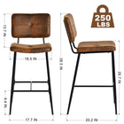 Homy Casa - Tabourets de Bar Industriels 26" avec Tissu Suédine Vintage et Cadre Métallique Noir - Paquet de 4-Construction durable: Cadre métallique robuste pour une longue durée de vie et supporte jusqu'à 250 lbs.
