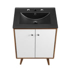 Modway - Transmit 24" Vanette de salle de bain - Blanc Noir-9