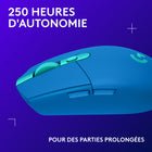 Logitech - Souris optique de jeu sans fil  G305 Lightspeed, bleue-Design classique : avec seulement 99 grammes, la souris symétrique légère G305 présente un profil compact et un dos arrondi pour une prise en main confortable et un contrôle agile pour différents styles de jeu