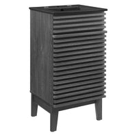 Modway - Render 18" Vanette de salle de bain - Noir charbon-Style moderne du milieu du siècle