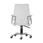 Zuo - Enterprise Low Back Chaise de bureau - Blanc-Garantie limitée de 3 ans