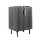 Modway - Augusta 24" Armoire de toilette de salle de bain (lavabo non inclus) - Gris-Vanité de salle de bain moderne