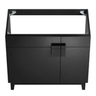Modway - Miles 36" Armoire de toilette de salle de bain (lavabo non inclus) - Noir-Pattes en caoutchouc effilées