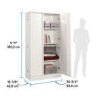 Sauder - Grande Meuble de rangement Merton Hall - Blanc-8