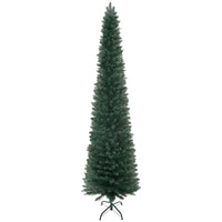 HOMCOM - Arbre de Noël Artificiel Crayon 7 Pieds pour Intérieur Maison Vert-Arbre de Noël artificiel de 7 pieds de haut dans un style d'arbre réaliste 