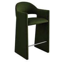 Modway - Talia 41 pouces Cuir végane Tabouret de bar - Vert mousse-Velours de performance résistant aux taches