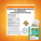 Twinings - Sachets de tisane Supermélanges Probiotiques+ Menthe poivrée et fenouil - paquet de 18-Contient des probiotiques BC30MC indiqués dans la liste des ingrédients comme Bacillus coagulans GBI-30, 6086