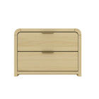 Manhattan Comfort - Table de nuit moderne Grace 28" - Chêne naturel et or-Table de nuit moderne pour chambre et salon