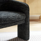 Modway - Greer Tissu Boucle Rembourré Fauteuil d’accent - Charbon de bois-Dossier courbé
