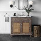 Modway - Lilo 36" Vanette de salle de bain - Gris blanc-Construction en bois de Mindi