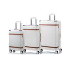 Champs - Ensemble de 3 valises extensibles de la "Vintage III" - Ivoire-De la collection Vintage III