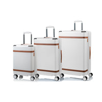 Champs - Ensemble de 3 valises extensibles de la "Vintage III" - Ivoire-De la collection Vintage III