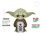 GEMMY - Yoda stylisé gonflable pour Halloween avec pierre tombale - 91 cm-Se dégonfle pour un rangement facile