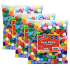 READY 2 LEARN - Pompons - Couleurs assorties - 3 paquets de 240-Pom poms: Vendu en 3 ensembles, chaque ensemble comprend 240 Pom Poms dans des couleurs assorties. Les couleurs peuvent varier.