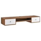 Modway - Transmit Fixation murale de 60" Bois Bureau - Blanc noyer-Bureau de bureau moderne du milieu du siècle